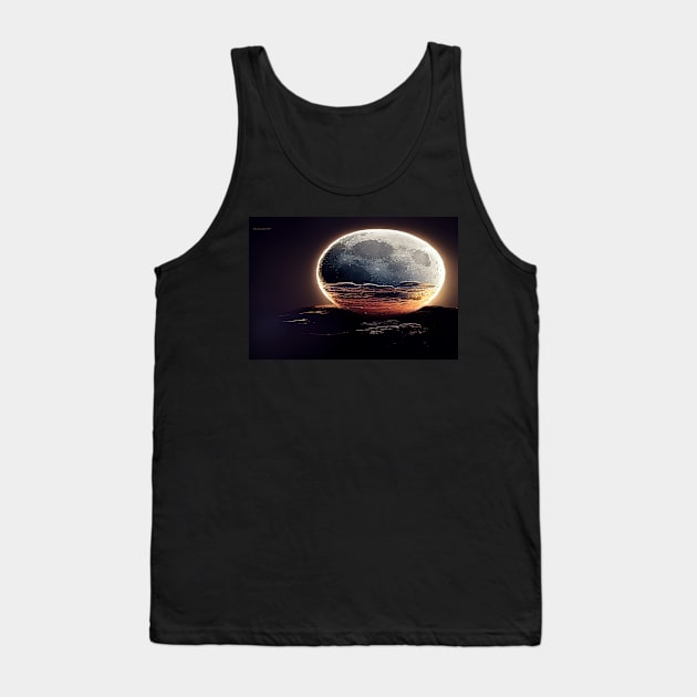 Unwind With The Moon And Relax Into Space Tank Top by Unwind-Art-Work